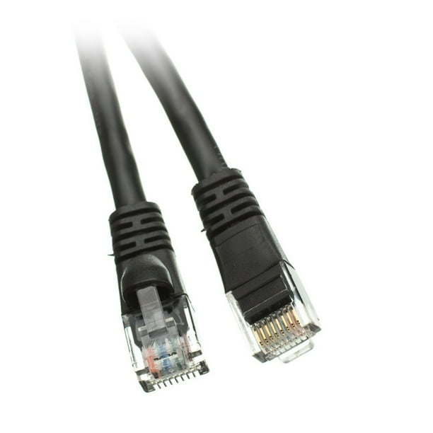 eDragon Cat5e Black Patch Cable, Snagless/Molded Boot, 200