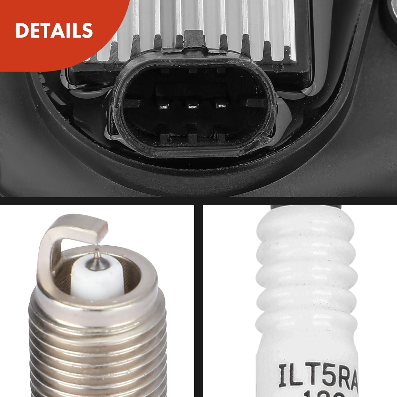 A-Premium Set of 6 Ignition Coil Pack and Iridium Spark Plugs Compatible with Chevy Trailblazer Colorado GMC Canyon Envoy XL XUV Isuzu Ascender Oldsmobile Bravada 4.2L 3.5L 2.8L Replace# UF-303 5019