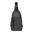 thumbnail image 1 of Bolso de pecho para hombre con correa ajustable Bolso de mano resistente al agua Mochila ligera Gris, 1 of 8