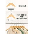 thumbnail image 3 of USTECH Eco-Friendly Wooden Hangers for Suits & Strappy Dresses, Set of 10 – Durable, Rustic Look, Sustainable Closet Solution, 3 of 6