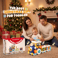 thumbnail image 7 of Huge Wave Montessori Train Toys for 1 2 3 Year Old Boy Girl, 12-in-1 Musical Train Toddlers Toys, with Lights, Keys and Shapes Matching, Educational Christmas Train Gift, 7 of 7