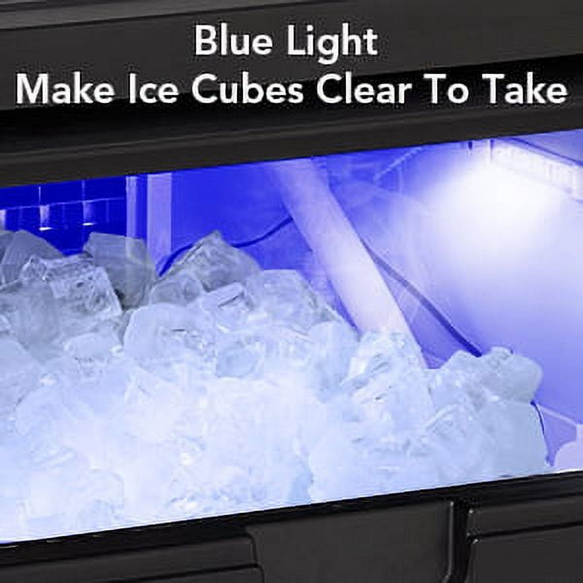 Homhougo—Broadfashion Commercial Under Counter Ice Maker Machine Stainless Steel 33lbs Storage Capacity Freestanding 4 * 8 Cubed Ice