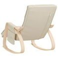 thumbnail image 5 of vidaXL Rocking Chair Cream Fabric, 5 of 8