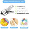 thumbnail image 4 of NOGIS 50pcs Garden Clips - 3cm Large Opening Stainless Steel Greenhouse Clips Hoops Clamps for Shade Cloth or Plant Cover Netting, Grip Strong Heavy Duty Green House Supplies, 4 of 7