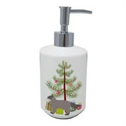 7 x 3.5 in. Unisex La Perm No.3 Cat Merry Christmas Ceramic Soap Dispenser
