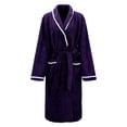thumbnail image 5 of HUANBAI Winter Long Sleeve Kimono Robe With Belt And Pockets Cozy Loungewear For Home Soft Warm Bathrobe Housewear Attire Women's Nightgown, 5 of 5