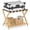 Natural, variant on BAMBOOHOMIE Bamboo Luggage Rack, Folding Suitcase Stand with Storage Shelf for Guest Room, Wide Luggage Stand Foldable for Bedroom Hotel, Natural