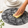 thumbnail image 3 of ShaoXinWan 38cm Round Embossed PVC Thermal Insulation Pad, Heat Resistant Oil Proof Table Mat, Protective Pad for Kitchen Dining Table Countertop, 3 of 5