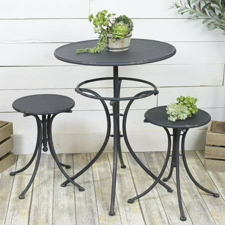 Gracie Oaks Whalen Rustic 3 Piece Bistro Set