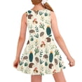 thumbnail image 2 of Yuyamidu Hedgehog Cactus Tank Top A Line Dress Skin Friendly Kids Flowy Swing Dresses Size 11-12T Casual Knee Length Midi Dresses Girls Casual A-Line Dress, 2 of 6