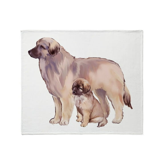 CafePress - Leonberger Mother And Puppy Throw Blanket - Soft Fleece Throw Blanket, 50"x60" for All Ages
