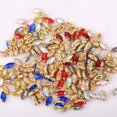 thumbnail image 5 of PEESOM Recién llegado, diamantes de imitación de ojo de caballo de color láser para coser, garra de latón dorado, formas de piedra de navette para costura de bricolaje, 5 of 5