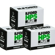 3 Rolls Ilford HP5 Plus 135-36 400 36 Black and White Film,1574577