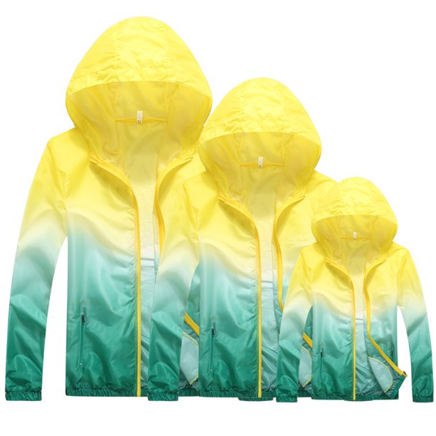 Diseño de moda, ropa de protección solar y cuidado de la piel para padres e hijos, ligera y transpirable para parejas, rompevientos para deportes al aire libre, ropa de abrigo, figuras.