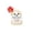 A001- Style A, variant on Halloween Decor, Cute Ghost Decor, Emotional Support Crochet, Mini Ghost Figurines, 2.5X2.5 Inch Handmade Knitted Smiling Ghost Plush Holding Crocheted Flower and Positive Message