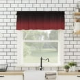 thumbnail image 4 of Curtain Valance for Windows Red and Black Ombre Rod Pocket Valance Window Treatments 1 Panel Gradient Gradual Color Short Curtains for Kitchen Windows Bathroom Bedroom 54 x 18 inch, 4 of 5