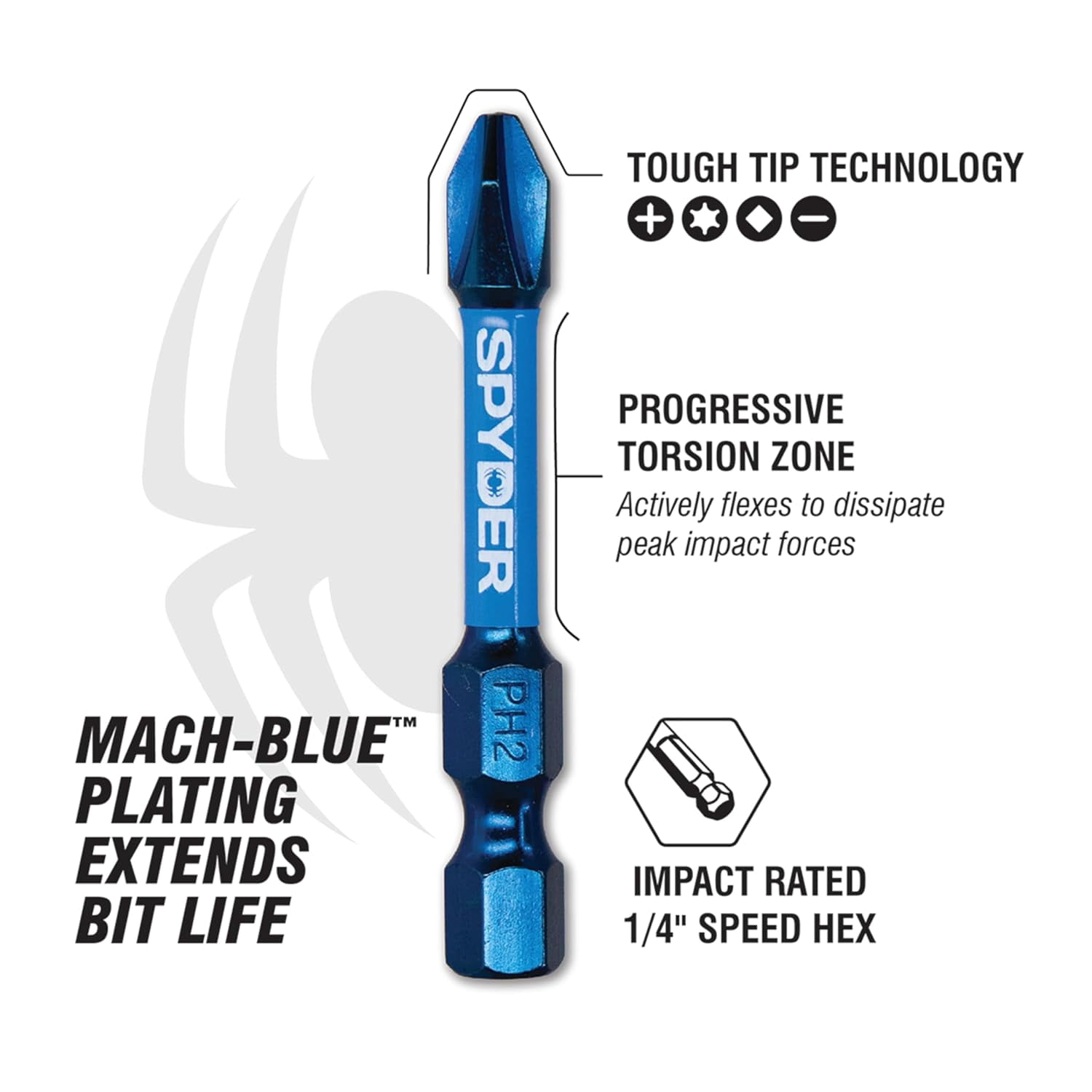 FRKSMD-1-Inch SQ2 Impact Driver Bit (5-Pack) (19085)
