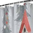 thumbnail image 3 of Gray Christmas Gnome Village Pattern Shower Curtain 72"x84" ,Bathroom Decorative Shower Curtains Set with 12 Hooks,Modern Waterproof Washable Shower Curtain, 3 of 6