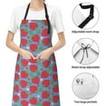 thumbnail image 6 of Lsque Hand Drawn Strawberry Waterproof Apron Chef Aprons for Men Heavy Duty Chemical Work Apron Extra Long Grilling Aprons with Adjustable Bib Apron, 6 of 9