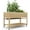 Wood, variant on Acekid Raised Garden Bed with Legs & Wheels - 48x24x30 Inch Outdoor Planter Box with Waterproof Liner & Storage Shelf - for Patio, Deck, Balcony, Backyard