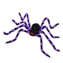 Cheapark Halloween Outdoor Arachnid Decoration With 49.2 Inch Long Legs Glowing Eyes And 19.7 Ft Light String Battery-Free For Yard Decor
