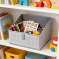 thumbnail image 2 of PEIBang Closet Storage Bin,11"x11"x8" Fabric Storage Basket with Handles,Trapezoid Shelf Organization Storage Cubes for Books,Towel,Socks, 2 of 6