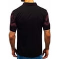 thumbnail image 4 of Blusa de manga corta con estampado de cuello vuelto para hombre Pompotops oipoqjl24853, 4 of 4