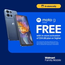 Walmart Family Mobile Motorola moto g 2025, 5G, 64GB,Blue - Prepaid Smartphone [Locked to Walmart Family Mobile]