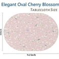 thumbnail image 5 of Cherry Blossom Floral Oval Tablecloth 60 x 84, Pink White Floral Spring Tablecloth Table Cover, Bird Table Cloths for Parties, Kitchen Dining Table, Polyester Fabric Flower Tablecloth, Floral Decor, 5 of 6