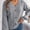 Gray, variant on Amidoa V-Neck Womens Sweaters Cable Knit Green Lantern Sleeve Buttons Fashion Solid Sweaters Cardigans for Women S