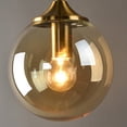 thumbnail image 3 of Lámparas de pared industriales retro, lámparas de pared LED para interiores, lámparas de noche doradas E14, lámparas de pared con bolas de cristal ámbar, 3 of 7