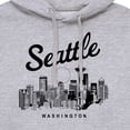 thumbnail image 3 of Instant Message - Seattle Washington - Men's Pullover Hooded Fleece Sweatshirt, 3 of 6
