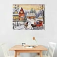 thumbnail image 2 of Nawypu  Christmas Town and Snowman Artwork Print on Canvas, Christmas Theme Wall Art Decorations for Home Living Room Decor, 2 of 4