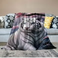 thumbnail image 2 of ARISTURING  Soft Cozy Throw Blanket for Couch, Bengal Tiger White Tiger, 2 of 6