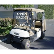 Covered Living 3 Sided Drivable Golf Cart 2 seater Enclosure with Zippered door, fits E Z GO, Club Car and Yamaha G model roof up to 58"L