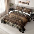 thumbnail image 3 of Erosebridal Fox Twin Quilt Set, Rustic Wood Twin Coverlet Set, 2pcs 1 Bedspread and 1 Pillowcase, 3 of 7