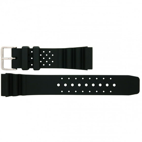 22mm Black Genuine Rubber Watch Band Fits Citizen Sport Design