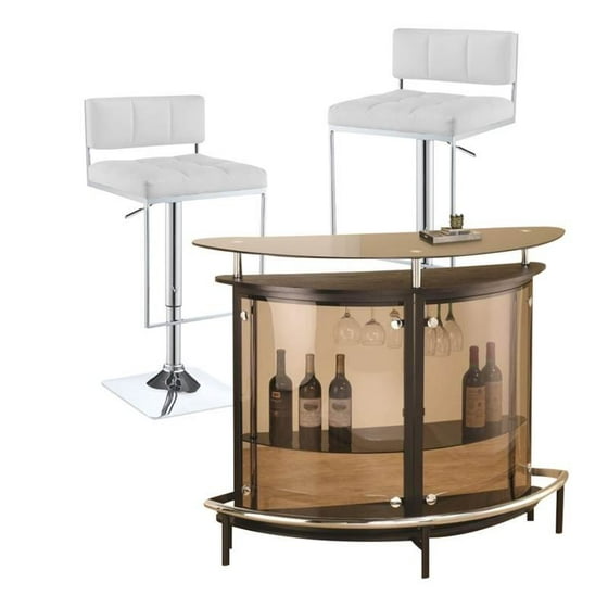 3 Piece Pub Set With Bar And Of 2 Counter Stool Com