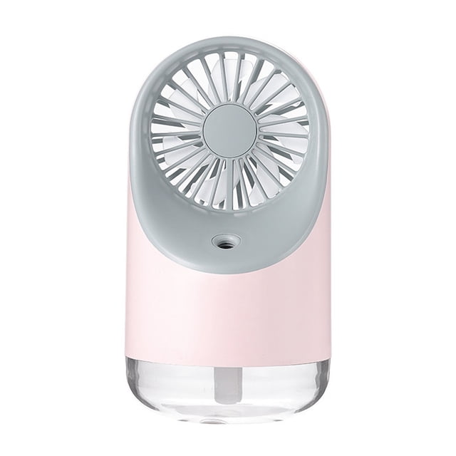 Xihbxyly Mini Ventilador Portátil, Luz Led Multicolor, Cabezal Ajustable a 180°, Recargable Por Usb, Funcionamiento Silencioso, Ideal para Acampar Al Aire Libre, Ideal para Viajes, Diseño Compacto, T