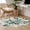 LightBLue Beige, variant on Area Rug for Living Room, Watercolor Flowers Non-Slip Indoor Ex Large Carpet for Bedroom/Dining Room, Spring Floral Leaves Botanical Blue Washable Low-Profile Rectangle Floor Runner Rugs - 8 x 10 Ft