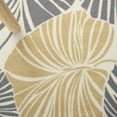 thumbnail image 4 of Waverly Sun N Shade 5'3"x7'5" Gray Leafy Fan Outdoor Area Rug, 4 of 10