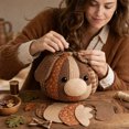 thumbnail image 4 of DIY Woodland Animal Pumpkin Sewing Kit for Adults,Complete Fall Craft Supplies Set,Handmade Woodland Pumpkin Decor Project for Holiday Home Displays A, 4 of 4