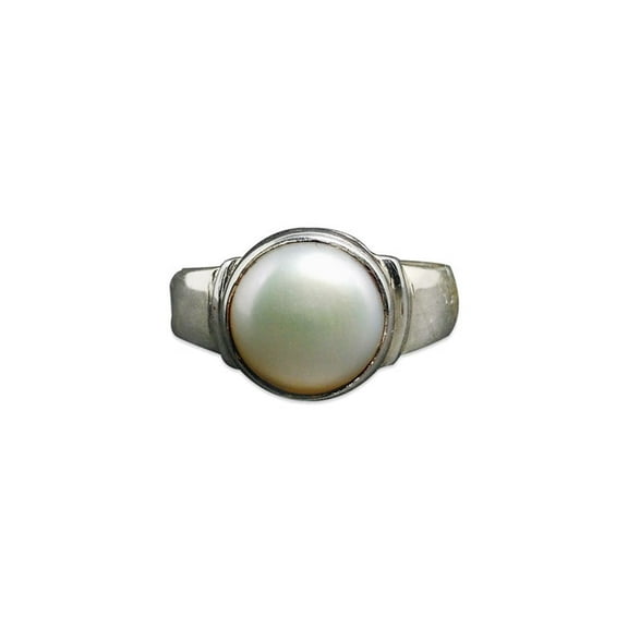 Heaven Crafts 925 Solid Silver Bridal Pearl Ring Handmade Bohemian Minimalist Design Gift For Her