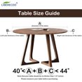 thumbnail image 2 of GFDYREE Nappe Ronde Ajustée en Vinyle avec Endos en Flanelle, Bord Élastique, Nappe en Plastique Imperméable, Résistante aux Taches, Essuyable, pour Table Ronde de 40 Pouces-44 Pouces, 2 of 7