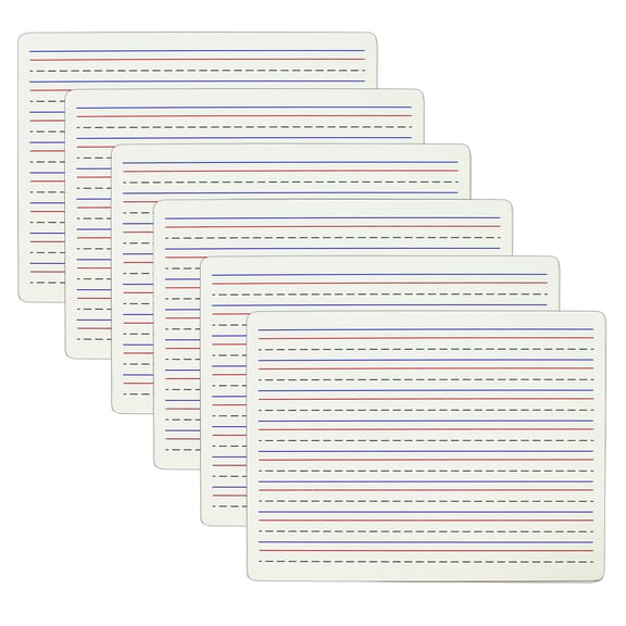 C-Line Two-Sided Dry Erase Lapboard, Lined on One Side, Pack of 6
