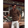 thumbnail image 2 of Polo PJ PAUL JONES, manga corta, cuello en V, punto café para hombre, 2 of 6