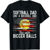 Vintage Softball Dad Like A Baseball Dad Us Flag Fathers Day T-Shirt Unisex S-5XL Hot Trending Shirt, Vintage Birthday Gift