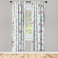thumbnail image 3 of Ambesonne Spring Floral Curtains, Cherry Blossom Tulips, Pair of 28"x95", Mauve Laurel Green, 3 of 5