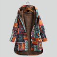 thumbnail image 1 of Abrigo con capucha suelto vintage para mujer, abrigo de parka cálido de invierno, prendas de vestir Irfora 3XL, 1 of 7
