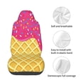 thumbnail image 4 of Fuzoiu Red Ice Cream Print Elastic Car Seat Covers, Seat Cover Protector,Universal Fit Interior Covers for Most Cars,Washable Seat Cover Non Slip for SUV,Sedan,Van, 4 of 5